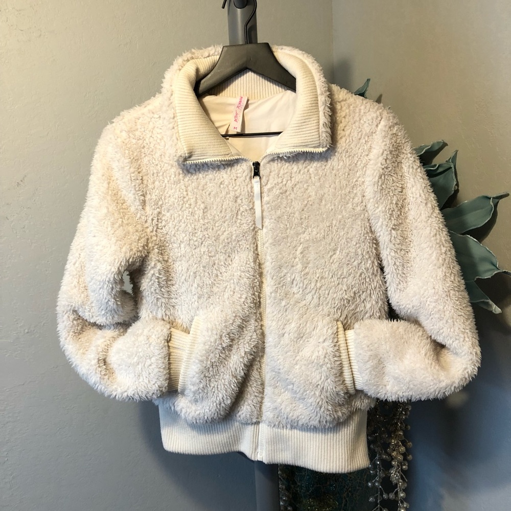 Betsey Johnson fuzzy Teddy Bear jacket